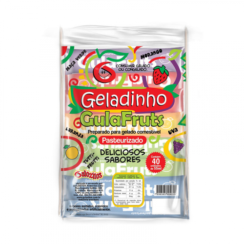 GELADINHO SORTIDO GULA FRUTS 55 ML 5x40 UND