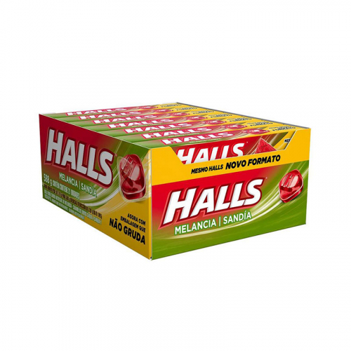 Drops Halls Melancia - caixa com 21 uni.