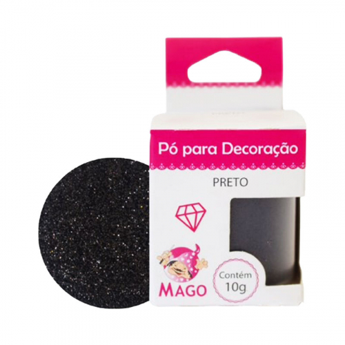 PÓ PARA DECORAÇÃO PRETO MAGO 10 GR
