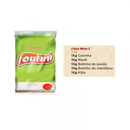 SALGADOS CONGELADOS 5x1 KG MISTO 3 FONTINI
