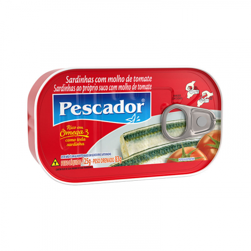 SARDINHA COM MOLHO DE TOMATE PESCADOR 125 GR