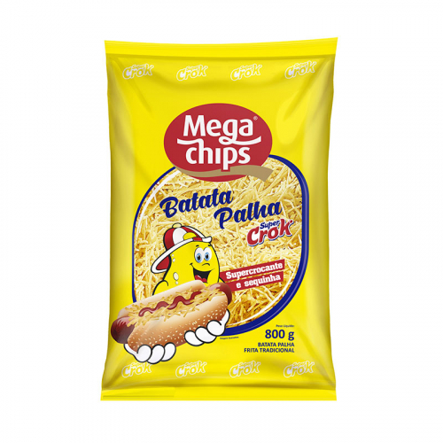 BATATA PALHA TRADICIONAL MEGA CHIPS SUPER CROK 800 GR 