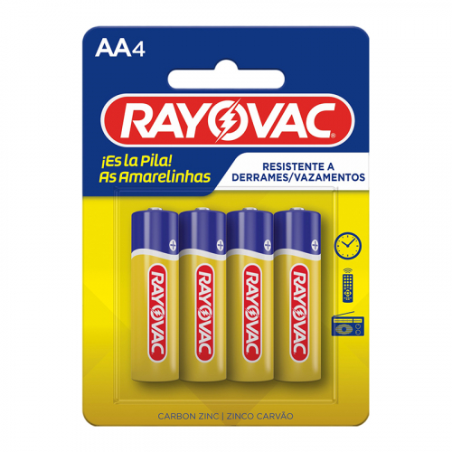 PILHA ZINCO RAYOVAC AA 4 48 UNIDADE