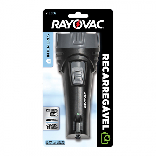 LANTERNA RECARREGÁVEL RAYOVAC 7 LED BIVOLT 12 UNIDADE
