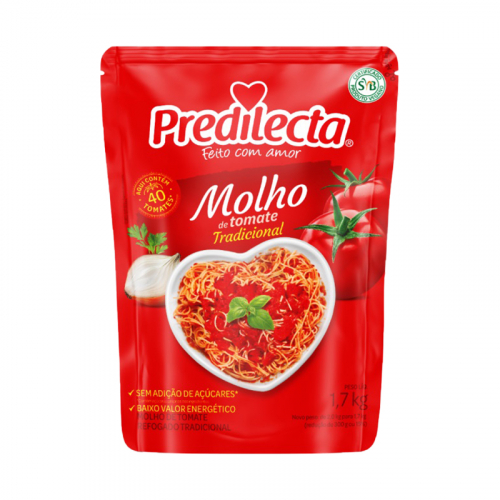 MOLHO TOMATE PREDILECTA POUCH 1,7 KG