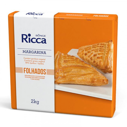 MARGARINA RICCA FOLHADA PLACA 2 KG