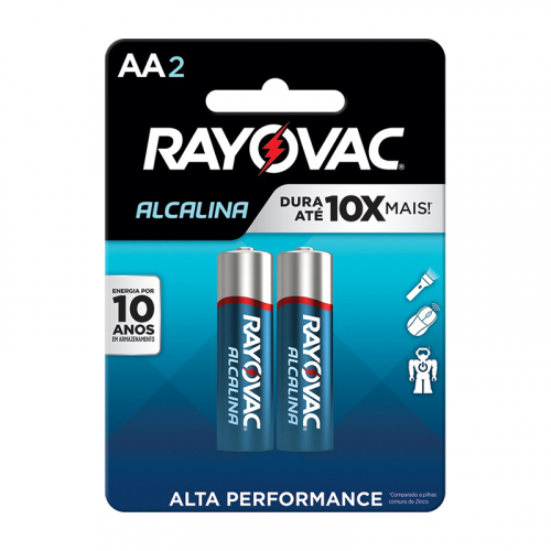 PILHA ALCALINA RAYOVAC AA2 - 2 UND