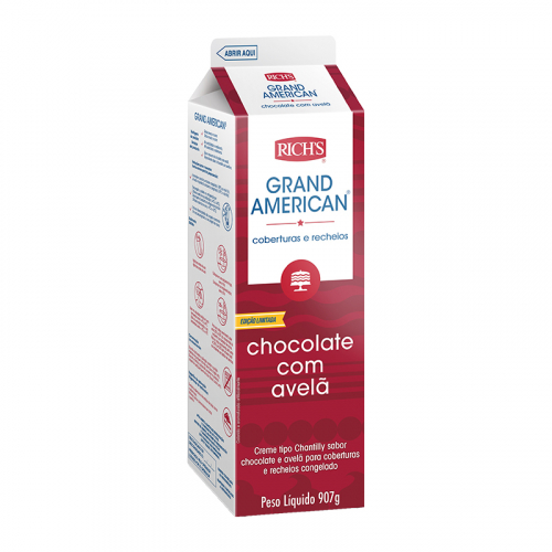 CHANTILLY AMERICAN CHOCOLATE COM AVELÃ 907 ML  