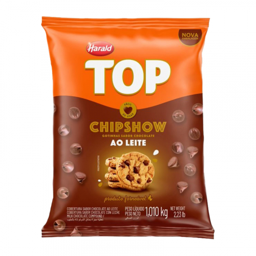 GOTAS CHOCOLATE AO LEITE CHIPSHOW HARALD 1,01 KG