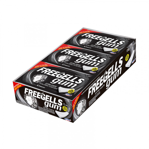 CHICLETE FREEGELLS GUM EXTRA FORTE 15/40GR 