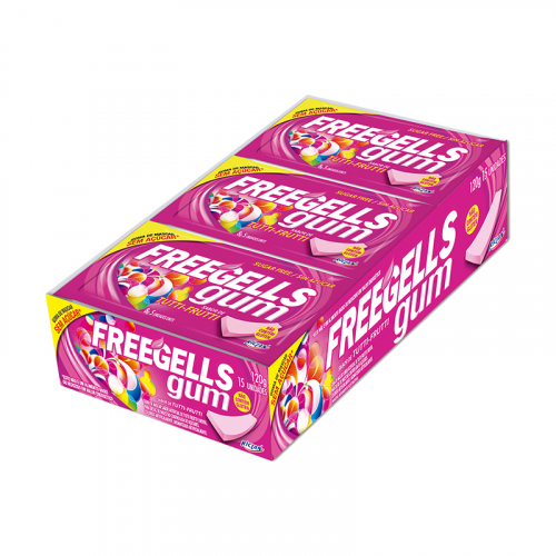 CHICLETE FREEGELLS GUM TUTTI FRUTTI 15/40 GR 