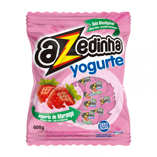 BALA MACIA AZEDINHA YOURTE MORANGO 600 GR