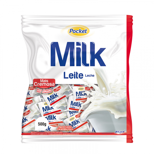 BALA POCKET LEITE 500 GR