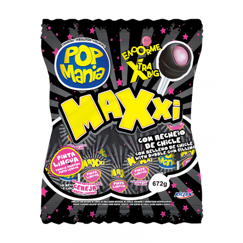 PIRULITO POP MANIA MAXXI CEREJA 672 GR