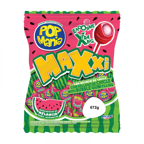 PIRULITO POP MANIA MAXXI MELANCIA 672 GR