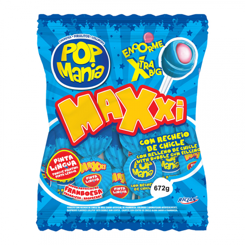 PIRULITO POP MANIA MAXXI FRAMBOESA 672GR