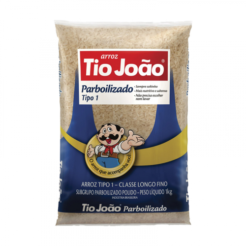 ARROZ TIPO 1 PARBOILIZADO TIO JOÃO 10/1KG
