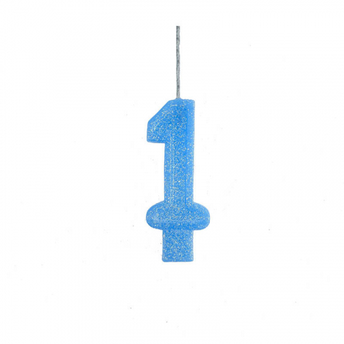 VELA ANIVERSÁRIO NUMÉRICA BIG AZUL N°1 - 1 UNIDADE