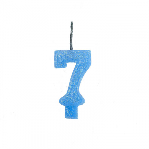 VELA ANIVERSÁRIO NUMÉRICA BIG AZUL N° 7 - 1 UNIDADE