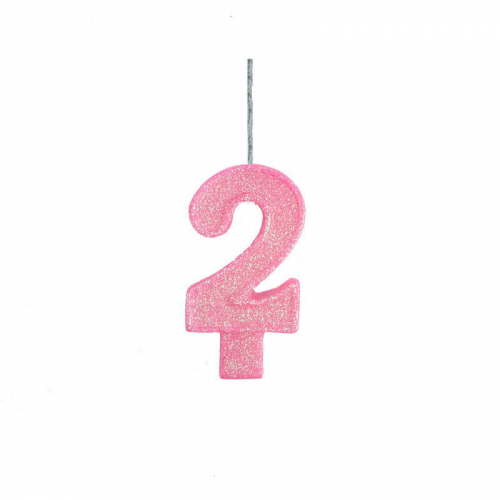 VELA ANIVERSÁRIO NUMÉRICA BIG ROSA N° 2 - 1 UNIDADE