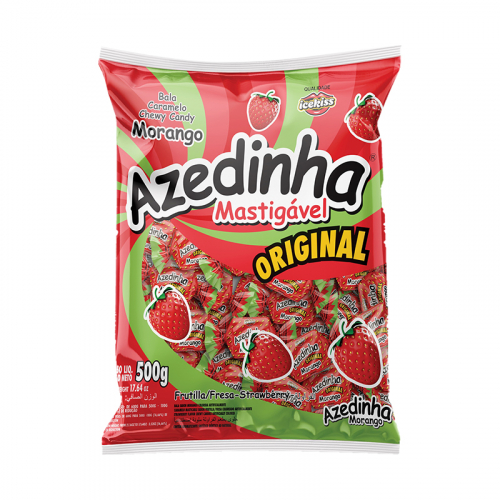 BALA MACIA AZEDINHA MORANGO 500 GR
