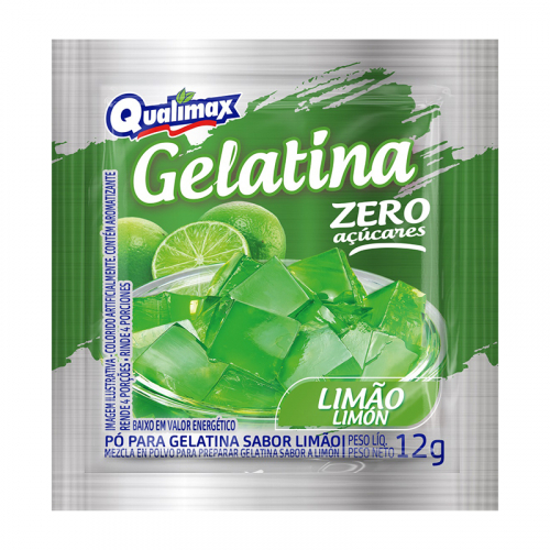 GELATINA QUALIMAX ZERO LIMÃO 15/12 GR