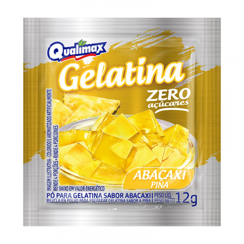 GELATINA QUALIMAX ZERO ABACAXI 15/12 GR