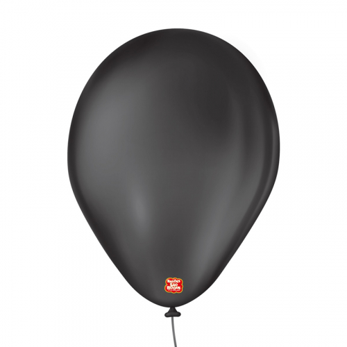 BALÃO LISO SÃO ROQUE 7 PRETO EBANO 50 UNIDADE