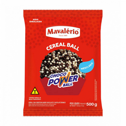 CHOCO POWER BALL MINI LEITE BRANCO 500GRS