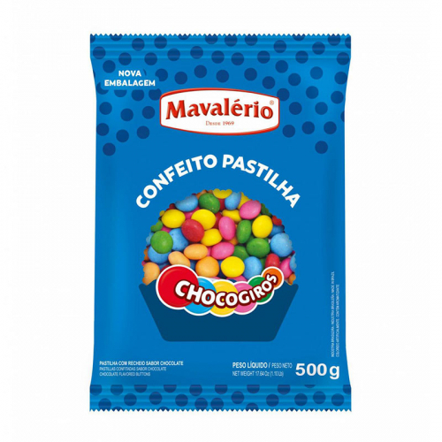 DISQUETI CHOCOGIROS COLORIDO 500GR