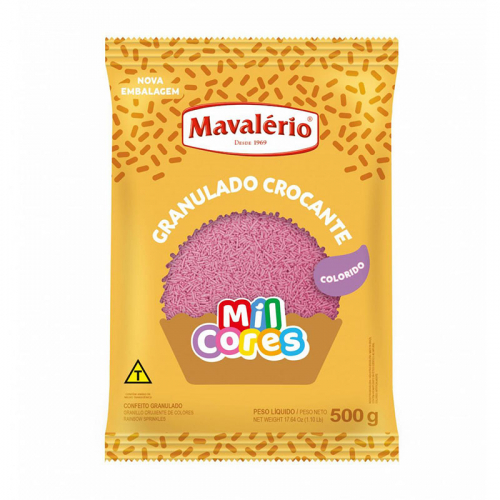 Granulado Crocante Rosa Mil Cores 500grs