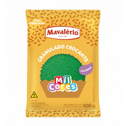 Granulado Crocante Verde Mil Cores 500grs
