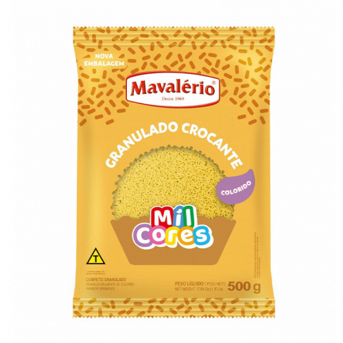 Granulado Crocante Amarelo Mil Cores 500grs