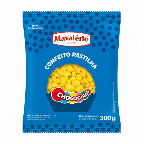 DISQUETI CHOCOGIROS AMARELO 300 GR