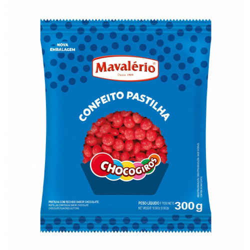 DISQUETI CHOCOGIROS VERMELHA 300 GR