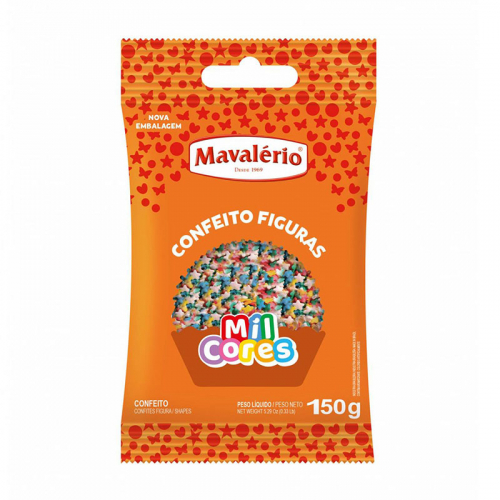 CONFEITO FIGURA ESTRELA MAVALÉRIO 150 GR