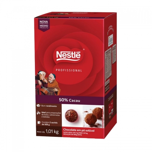 CHOCOLATE EM PÓ 50% SOLÚVEL NESTLE 1,01 KG