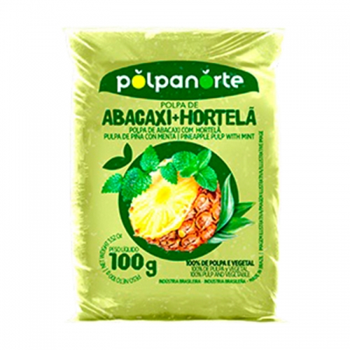 POLPA NORTE ABACAXI COM HORTELÃ 10/100 GR