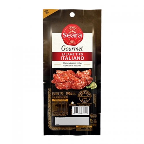 SALAME ITALIANO FATIADO SEARA 100 GR