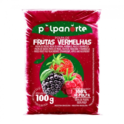POLPA CONGELADA NORTE FRUTAS VERMELHA 10/100 GR