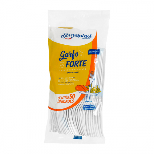 GARFO REFEIÇÃO FORTE STRAWPLAST 50 UNIDADE
