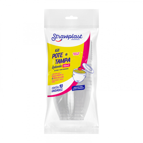 KIT POTE/TAMPA REDONDO CRISTAL 150ML 10 UN