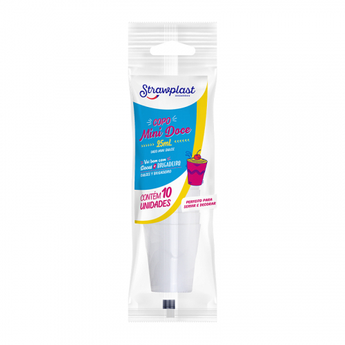 COPO MINI P/DOCE BRANCO 25 ML 10 UNIDADE