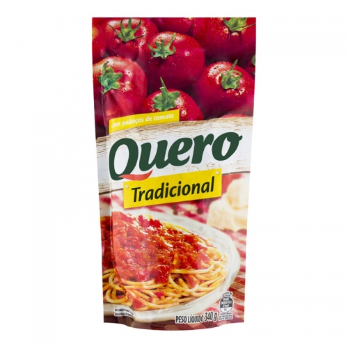 MOLHO TOMATE TRADICIONAL QUERO POUCH 1,02 KG
