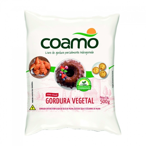 Gordura Hidrogenada Coamo Caixa: 12 pacotes de 500grs
