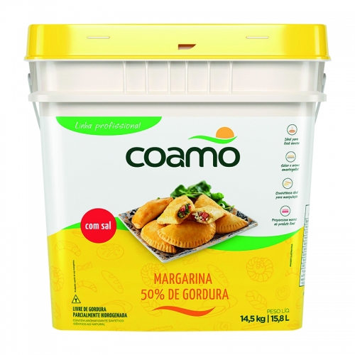 MARGARINA COAMO 50% DE LIPÍDIOS ZERO TRANS 15 KG
