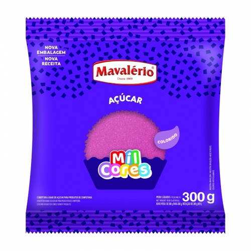 AÇÚCAR GRANULADO ROSA MAVALÉRIO 300 GR
