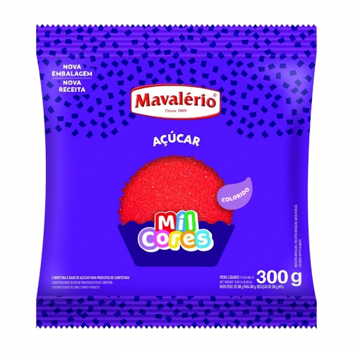 AÇÚCAR GRANULADO VERMELHO MAVALÉRIO 300G