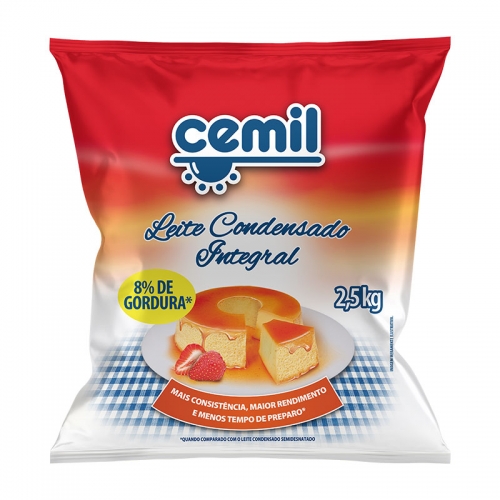 LEITE CONDENSADO INTEGRAL CEMIL 4 / 2,5 KG