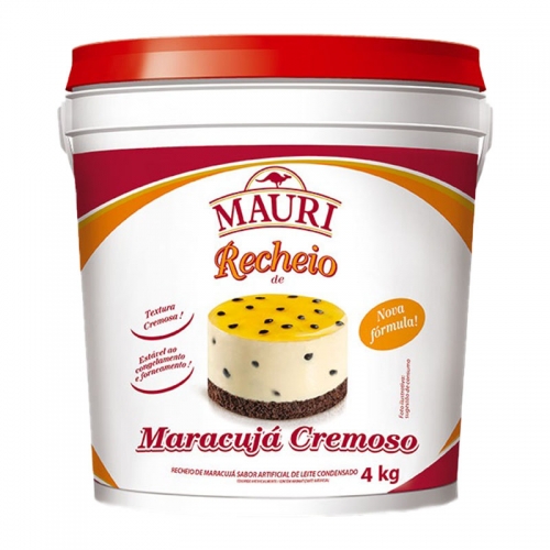 BRILHO GELEIA MARACUJÁ SEM SEMENTES MAURI 4 KG